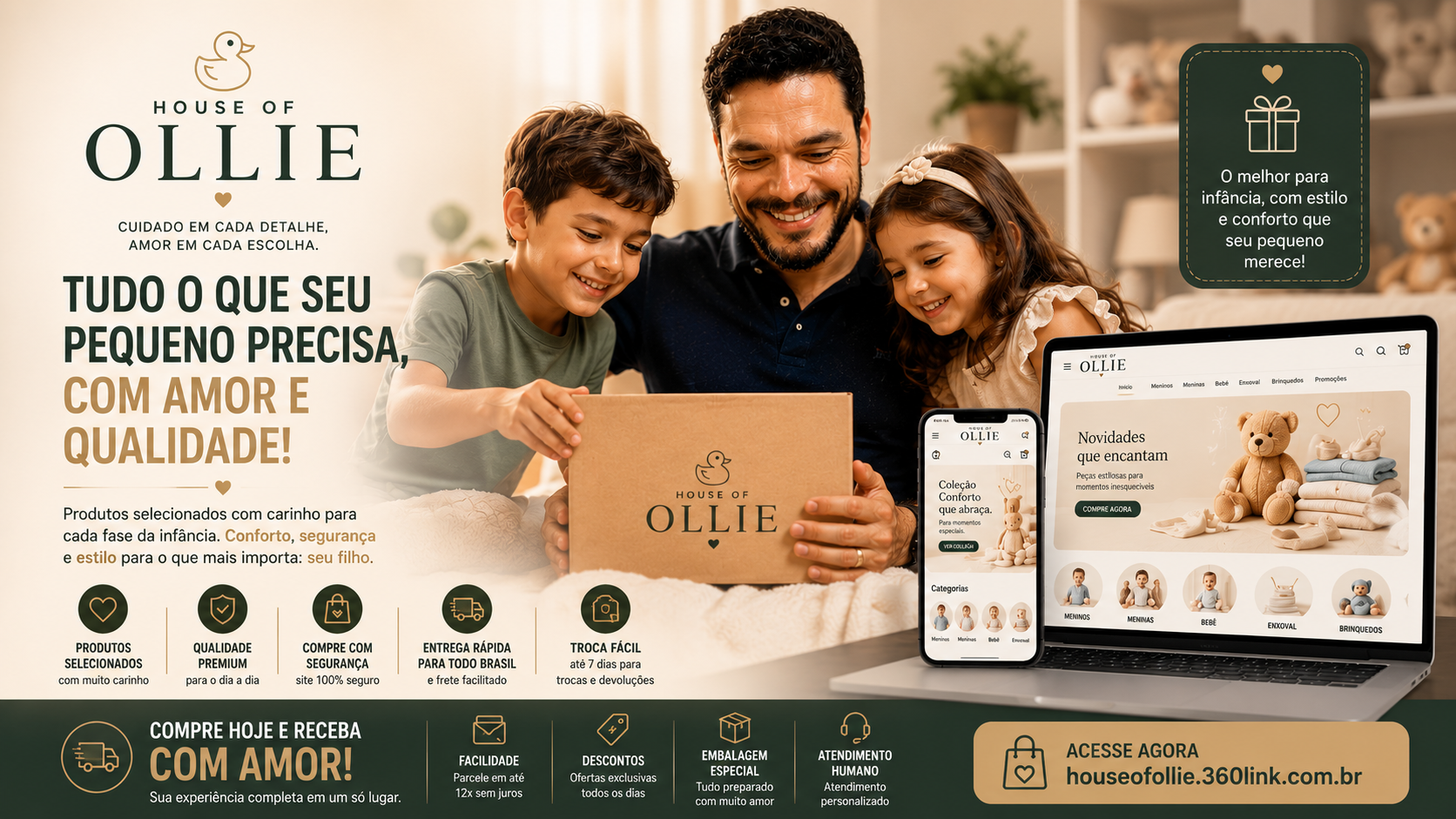 Visual da plataforma House of Ollie